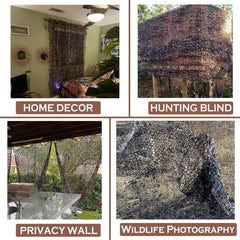 Yeacool camo netting used to set up a hunting blind for concealment.