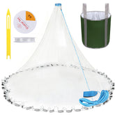 Yeahmart heavy sinker cast net opens quickly for fast baiting and retrieval.