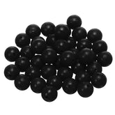 YELARXI holographic black 12mm beads seen from the side, ready for rigs (attract fish).