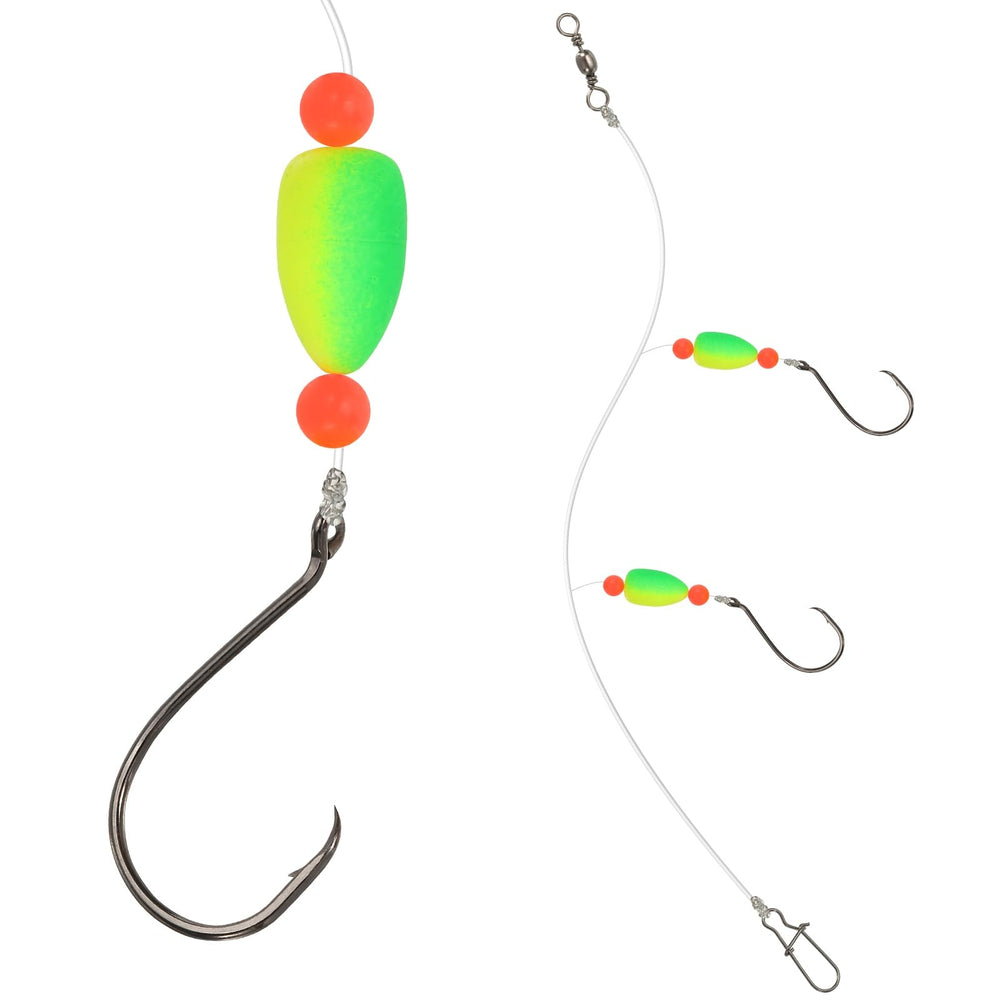 YELARXI 39 inch green and yellow fishing floats, 4 pack