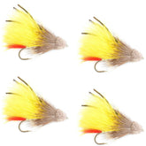 Yellow Marabou Muddler Minnow streamer fly hook size 4 - image 1
