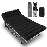 Yellow Jacket camping cot folded shows portable rest for travel