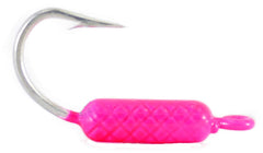 Yellowtail Snapper Jig Pink 50ct Mixed Pack with 1/32 oz, 1/16 oz and 1/8 oz jigs on Mustad Tarpon 7766D Duratin hooks