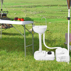 Yescom 24L waste water tank for orderly outdoor wastewater management.