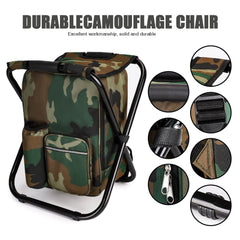 YESIACE backpack chair with multiple pockets for gear organization.