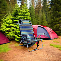 Yestomo beach chair shows 4 adjustable positions for personalized comfort.