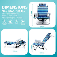 Yestomo heavy-duty alloy steel frame supports up to 350 lbs on sandy terrain