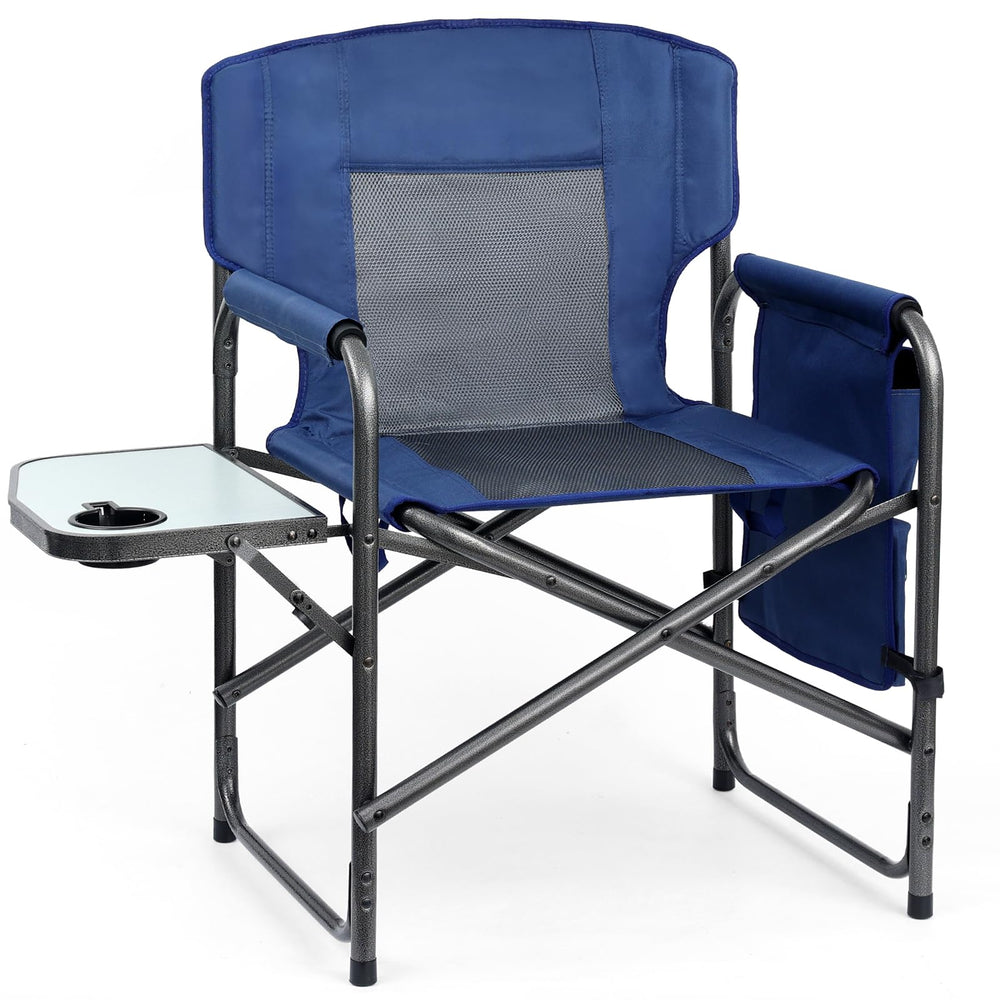 Yestomo Directors Chair folding frame demonstrates sturdy, reliable outdoor seating.