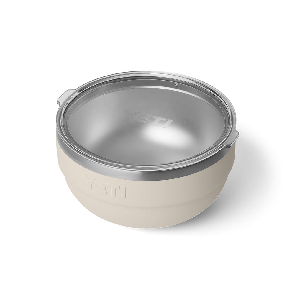 YETI Rambler Bowl with lid on maintains heat for piping-hot dips and meals