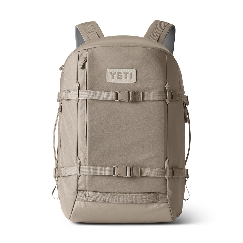 YETI Crossroads Backpack 35L front view shows rugged build for daily commuting.