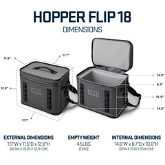 YETI Hopper Flip 18 HydroLok zipper provides a leakproof seal during transport