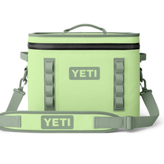 YETI Hopper Flip 18 Key Lime front view for rugged outdoor portability.