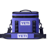 YETI Hopper Flip 8 Ultramarine Violet open-top for quick access on trips.