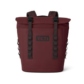 YETI Hopper M12 backpack side view highlights rugged straps for comfortable all-day transport.
