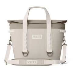 YETI Hopper M30 Cape Taupe wide-mouth opening for quick loading and easy access