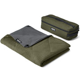 YETI Lowlands blanket folded in olive green for portable comfort on the go