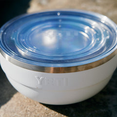 YETI Rambler Bowl with lid demonstrating secure transport for snacks