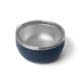 YETI Rambler Bowl navy front view shows durable stainless steel for daily meals.