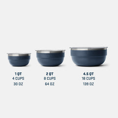 YETI Rambler Bowl stackable design saves space in kitchen or camp