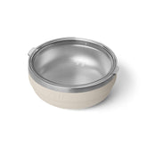 YETI Rambler Low Bowl Cape Taupe with lid on keeps meals secure and temp-retained.