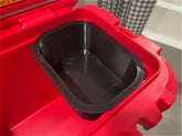 Yeti Roadie 15 cooler tray with dry storage to keep items organized and ice-free