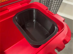 Yeti Roadie 15 cooler tray with dry storage to keep items organized and ice-free