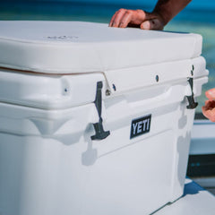 Cushion installed on boat or dock for stable seating during trips