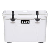 YETI Tundra 35 front view shows rugged portability for camping or beach trips