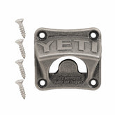 YETI wall-mounted bottle opener with retro styling for cabins and man caves.