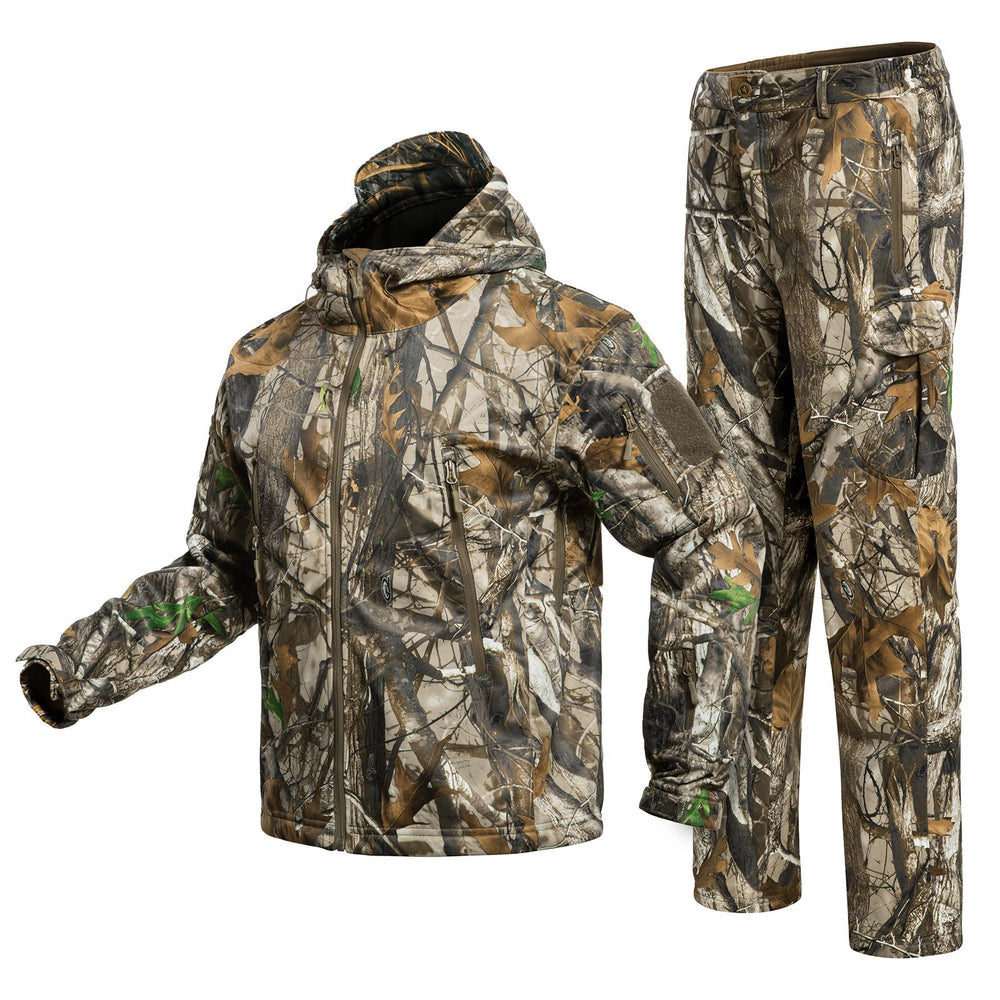 YEVHEV quiet hunting hoodie front view highlights concealment for stealthy approach.