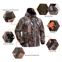 YEVHEV quiet hunting suit pants with elastic waist for flexible movement.