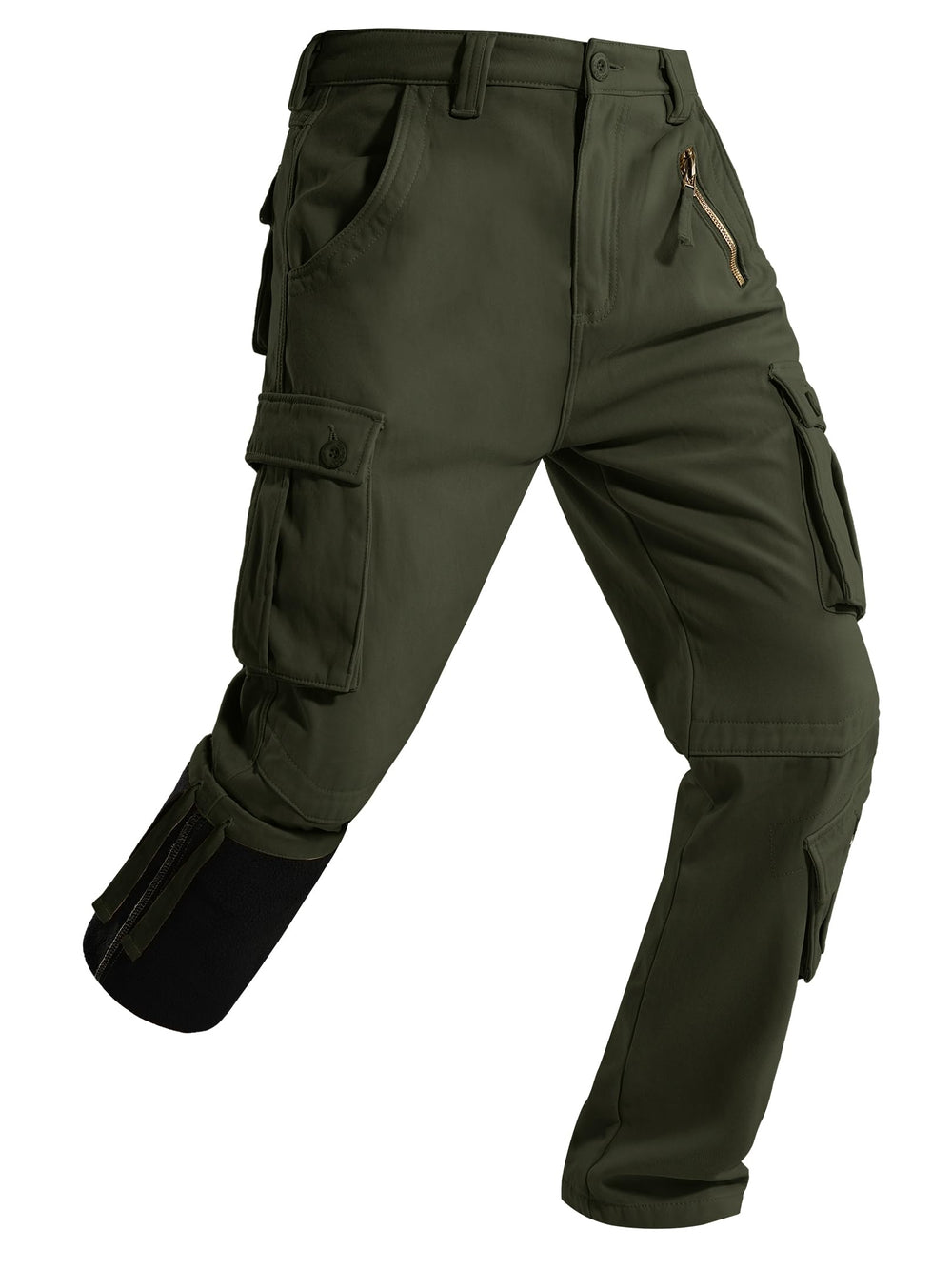 Yevtzl men's fleece-lined hiking pants with 8 pockets for organized outdoor gear.