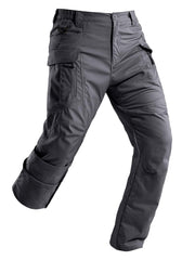 Yevtzl mens fleece lined tactical pants show warm insulation for cold outdoor work.
