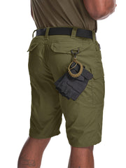 Yevtzl men's hiking cargo shorts back pocket detail shows secure storage for essentials