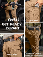 Yevtzl men's winter water-resistant shell pants demonstrate protection against rain and wind