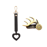 YEZILUU travel hat clip with heart design attached to bag for hands-free travel