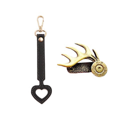 YEZILUU travel hat clip with heart design attached to bag for hands-free travel