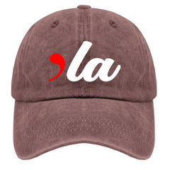 YFKFYTG wine red washed denim cap side view for everyday wear and versatility