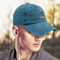 YFKFYTG Black Crow F-Caw F Hat back detail; durable stitching for long-lasting casual style.