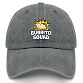 YFKFYTG Burrito Squad Hat front view in light grey for casual daily wear.