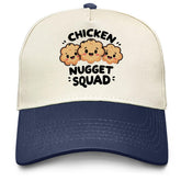 YFKFYTG Chicken Nugget Squad Hat women dark blue front view, breathable comfort for daily wear.