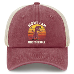 YFKFYTG dinosaur hat front view for men with sun protection.