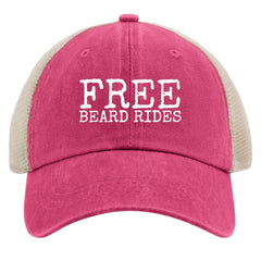 YFKFYTG Free Beard Rides hat back view with breathable mesh.