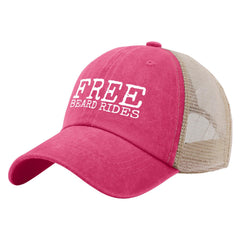 YFKFYTG Free Beard Rides hat side view casual summer style.