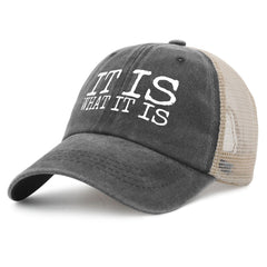 YFKFYTG It Is What It Is hat back mesh for breathable wear