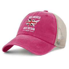 YFKFYTG Make America Great Britain Again back view demonstrates adjustable fit for a customizable feel.