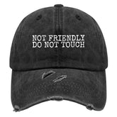 YFKFYTG Not Friendly Do Not Touch Hat, women's mesh baseball cap for breathable comfort
