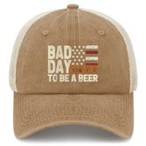 YFKFYTG retro beer hat front view for playful style and comfort.