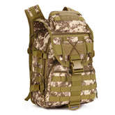 YFNT tactical backpack desert camouflage front view for rugged outdoors