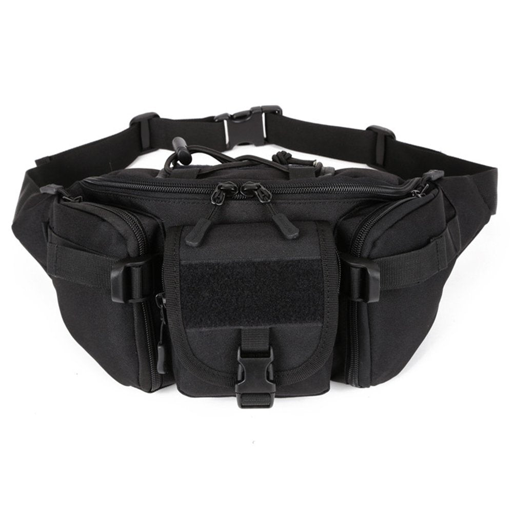 YFNT Tactical waist bag front view with quick-access design for outdoor use.